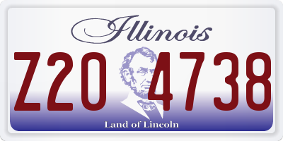 IL license plate Z204738