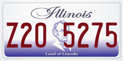 IL license plate Z205275