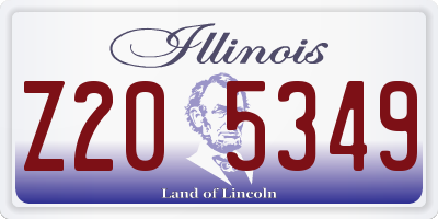 IL license plate Z205349
