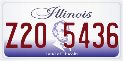 IL license plate Z205436