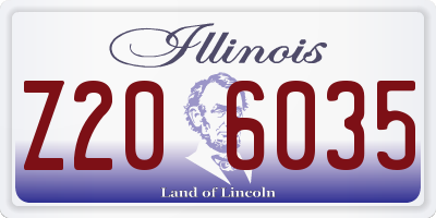 IL license plate Z206035