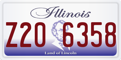 IL license plate Z206358
