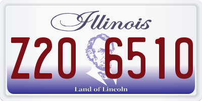IL license plate Z206510