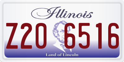 IL license plate Z206516
