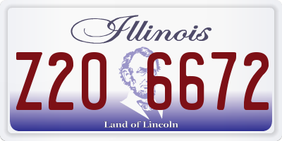 IL license plate Z206672