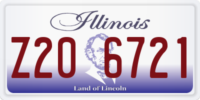 IL license plate Z206721