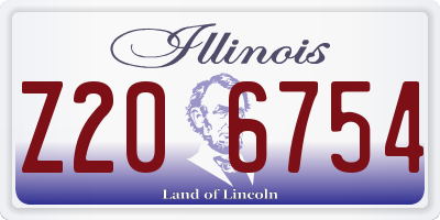 IL license plate Z206754