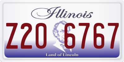 IL license plate Z206767