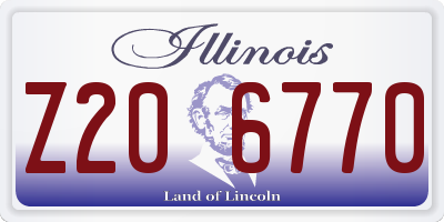 IL license plate Z206770