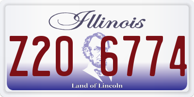 IL license plate Z206774
