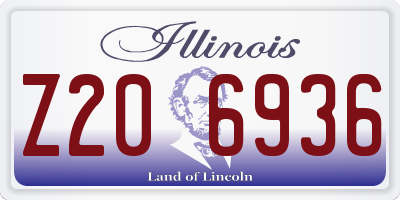 IL license plate Z206936