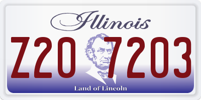 IL license plate Z207203