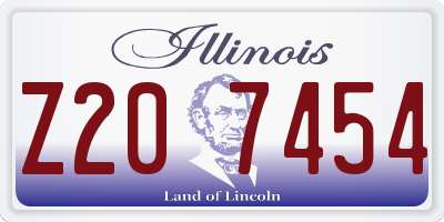 IL license plate Z207454