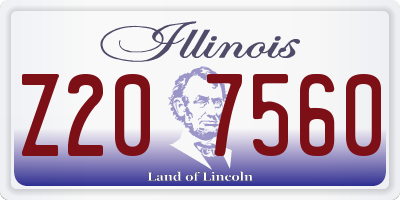 IL license plate Z207560