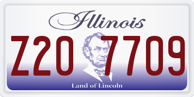IL license plate Z207709