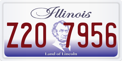IL license plate Z207956