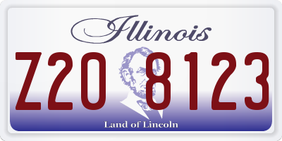 IL license plate Z208123