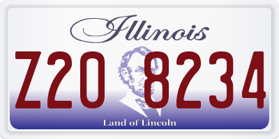 IL license plate Z208234