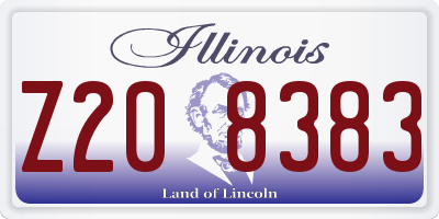 IL license plate Z208383