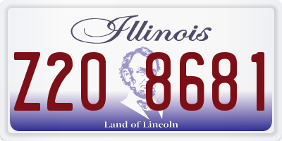 IL license plate Z208681