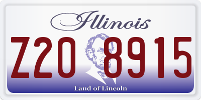 IL license plate Z208915