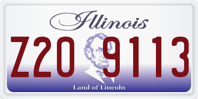 IL license plate Z209113