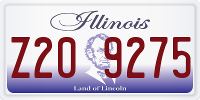 IL license plate Z209275