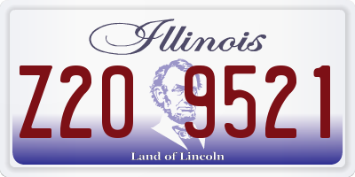 IL license plate Z209521