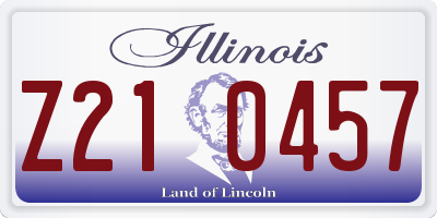 IL license plate Z210457
