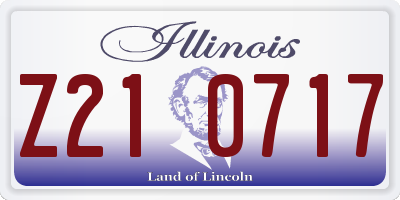 IL license plate Z210717