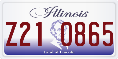 IL license plate Z210865