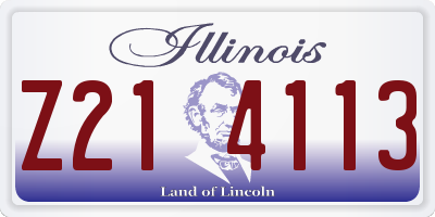 IL license plate Z214113