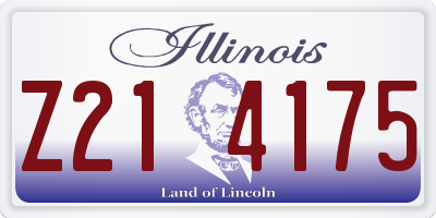 IL license plate Z214175