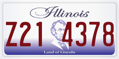 IL license plate Z214378