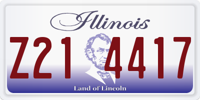 IL license plate Z214417