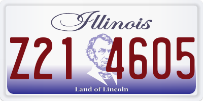 IL license plate Z214605