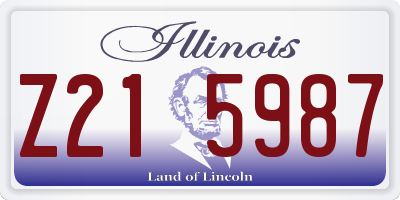 IL license plate Z215987