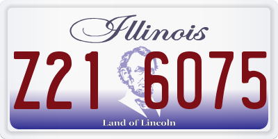 IL license plate Z216075