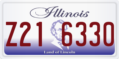 IL license plate Z216330