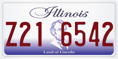 IL license plate Z216542