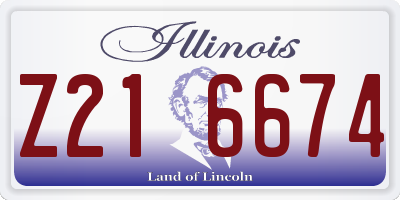 IL license plate Z216674