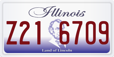 IL license plate Z216709