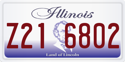 IL license plate Z216802