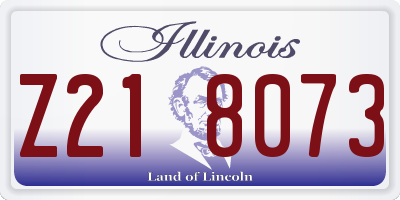 IL license plate Z218073