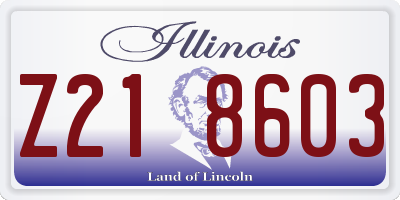 IL license plate Z218603