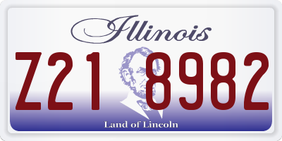 IL license plate Z218982