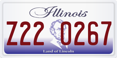 IL license plate Z220267