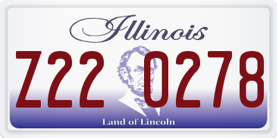 IL license plate Z220278