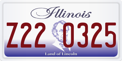 IL license plate Z220325