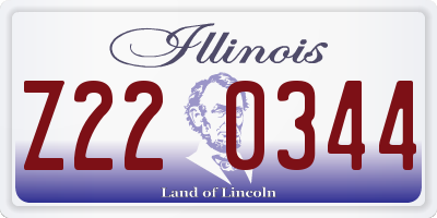 IL license plate Z220344